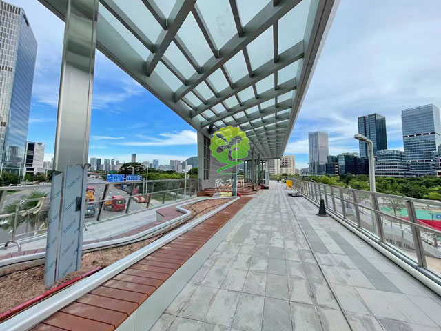 不銹鋼花池坐凳美化深圳前?？缃止珗@G9天橋城市戶外景觀