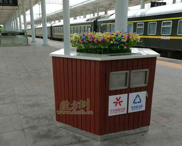 ?？诨疖囌菊九_(tái)花盆垃圾桶