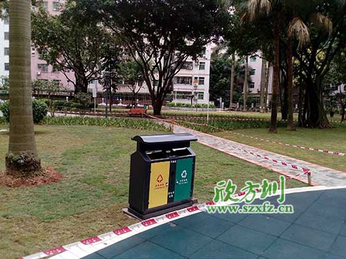 韶關(guān)機(jī)關(guān)鋼制垃圾桶，欣方圳量身定做
